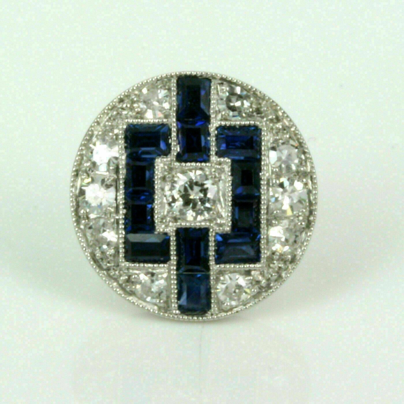 3Ct Round Lab Created Sapphire & Diamond Cluster Stud Earrings White Gold Plated