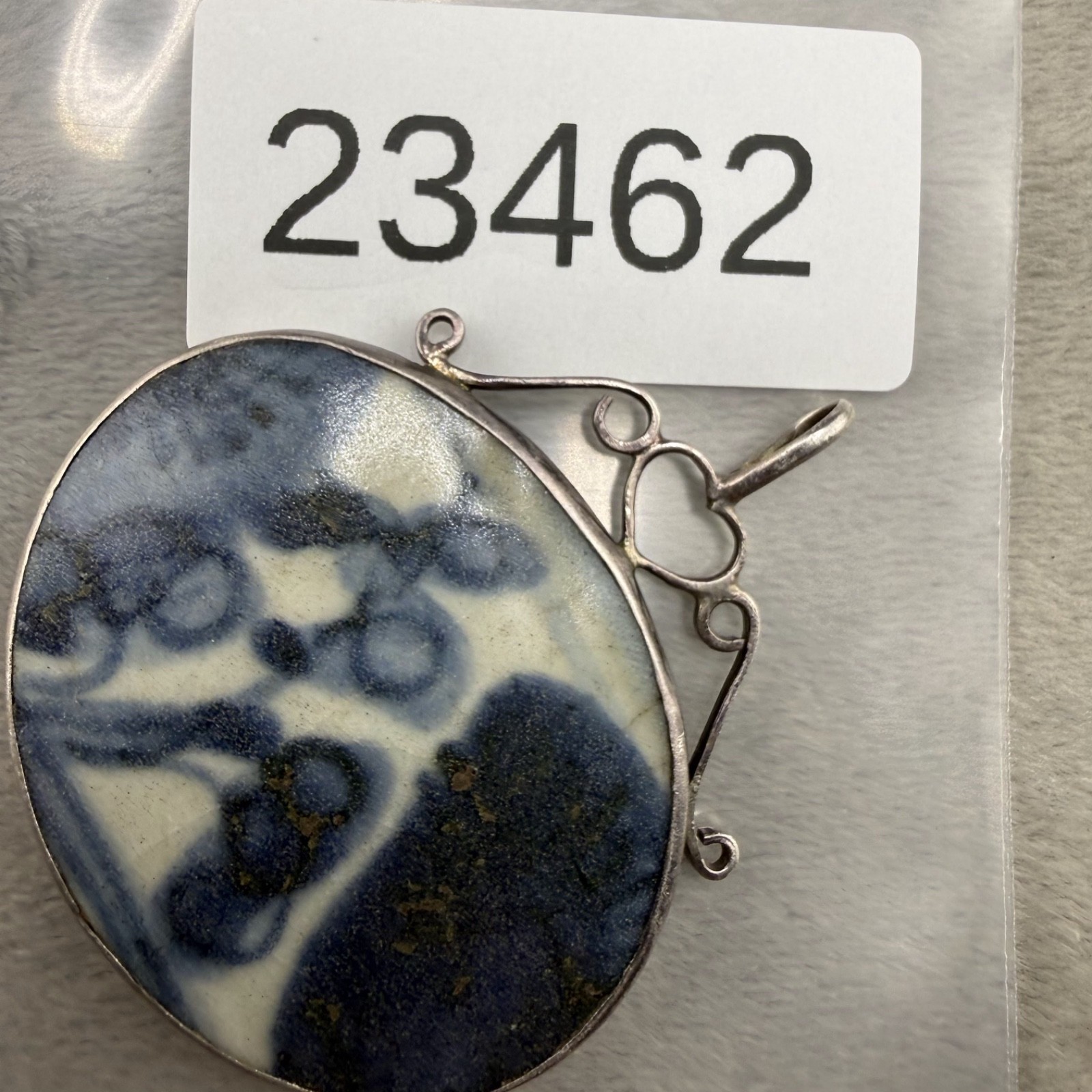 Vintage Chinese Export Porcelain Pendant