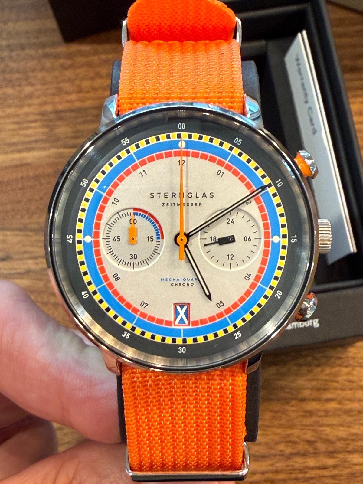 Sternglas Hamburg Chrono –Bauhaus Chronograph (42 mm) Mecha-Quartz Watch