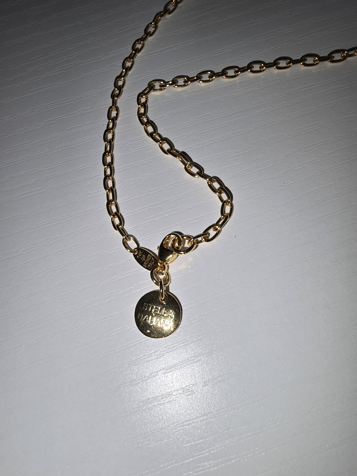 Italy Stella Italiana 14K GP Bronze Circle of Love Large Pendant Necklace 24g