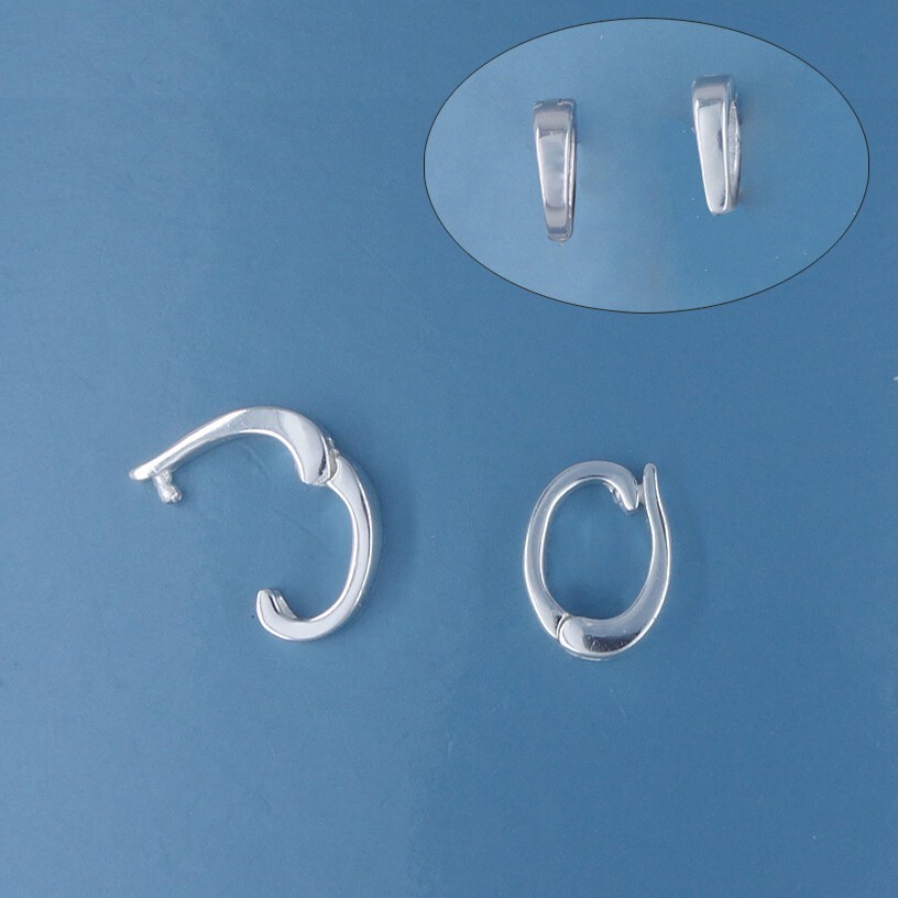 2 Sterling Silver Hinged Pendant Bail Connector/Shortener/Enhancer 9mm #33466