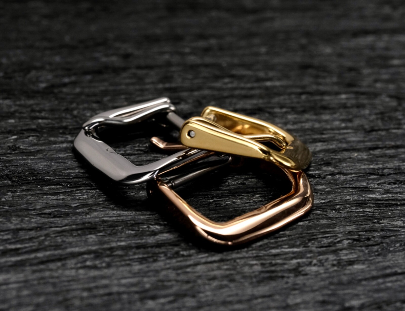 VINTAGE STYLE TOP QUALITY 14MM YELLOW GOLD PLATED STEEL WATCH STRAP BUCKLE, NEW