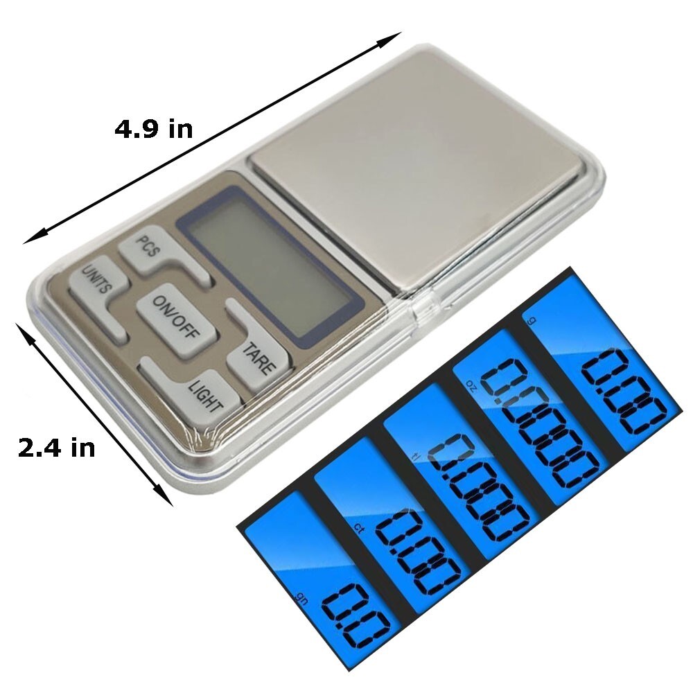 500g x 0.01g Precision Digital Gram Pocket Mini Jewelry Scale with LCD Display