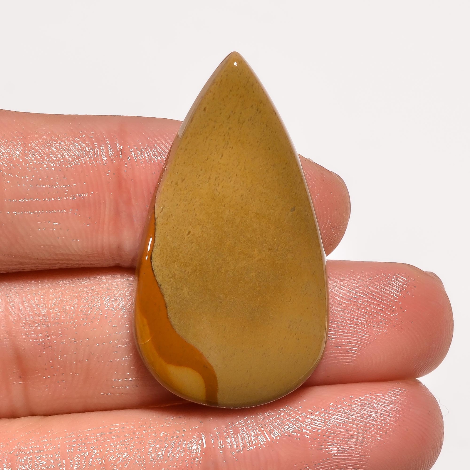 AAA Natural Polychrome Jasper Pear Cabochon Loose Gemstone 30.95 Ct. 37X21X6 mm