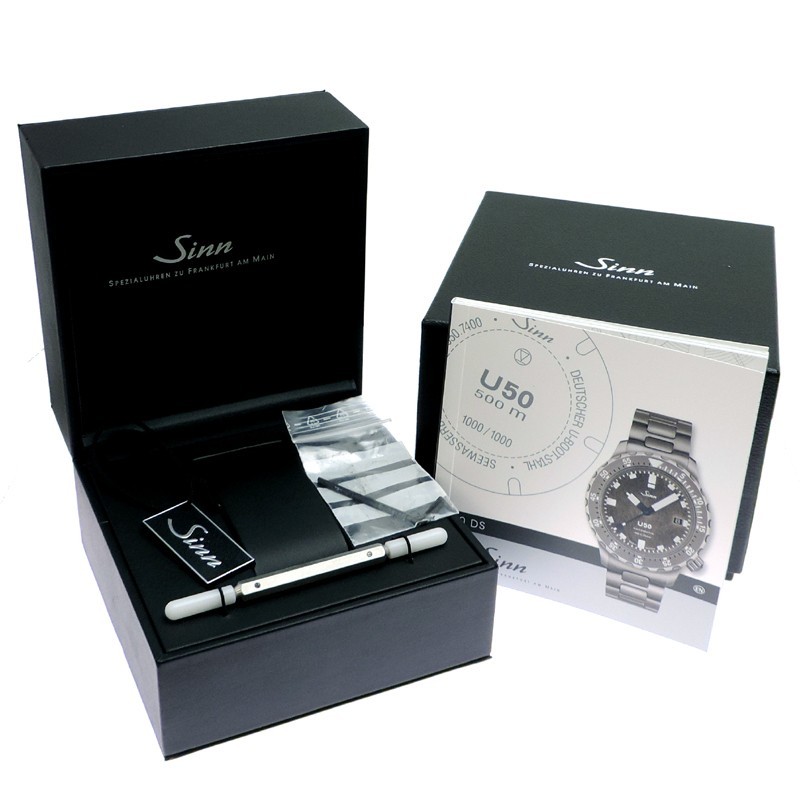 Sinn U50 DS Limited Edition Fully Tegimented on H-Link Bracelet Gray Dial 41mm