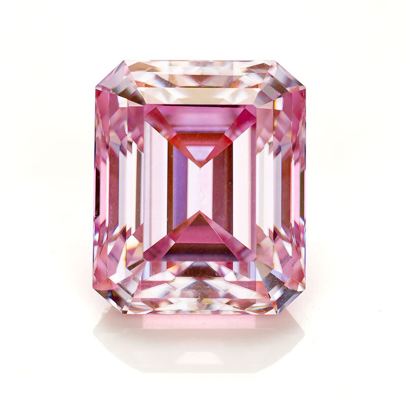 Pink Moissanite Loose Stones GRA Certified Multi Shape Brilliant Cut VVS Jewelry
