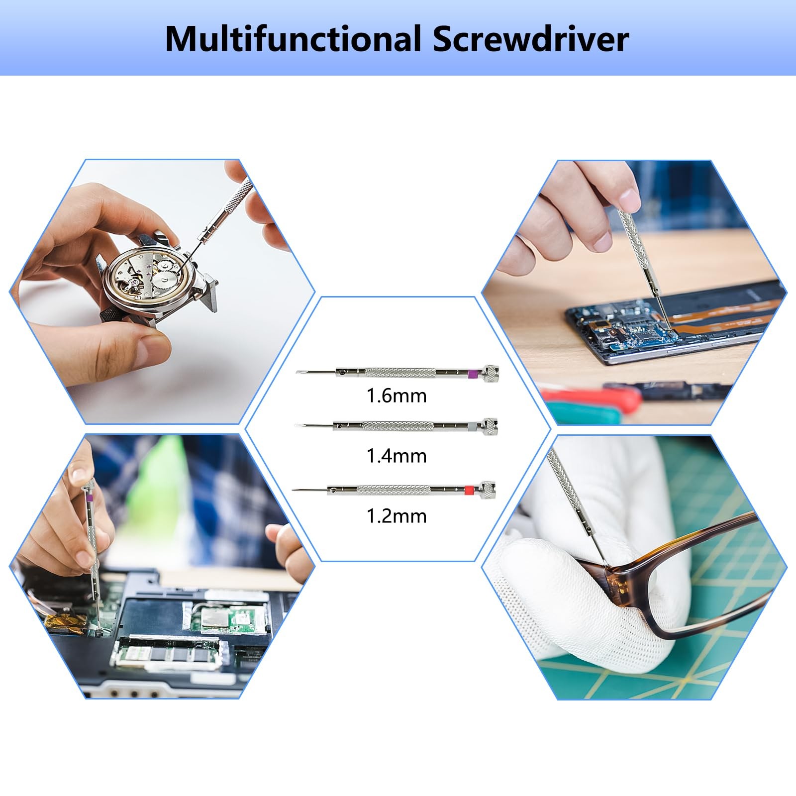 Watch Repair Kit with Press, Band Link Pin Tool, Battery Replacement Tools