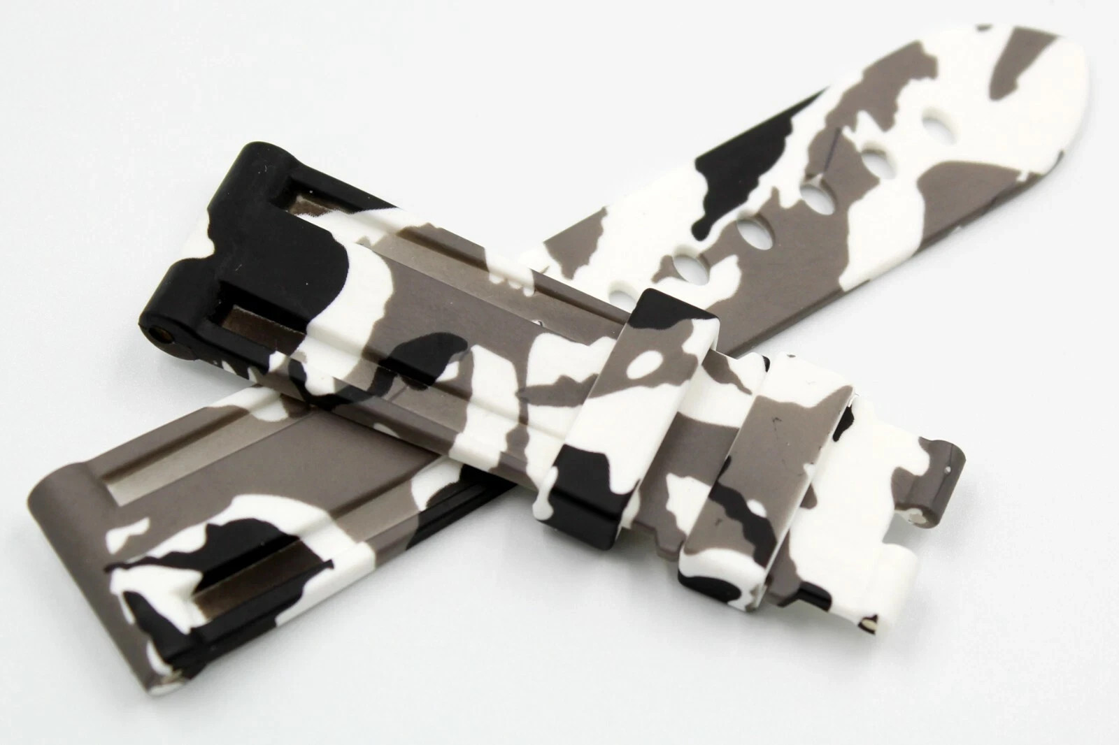 White Camouflage Sport Waterproof Silicone Strap Various Sizes New