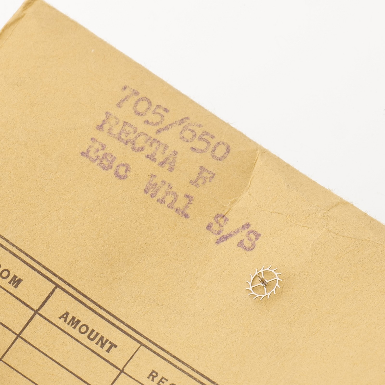 RECTA F Escape Wheel Watch Part New Old Stock Bestfit 705/650