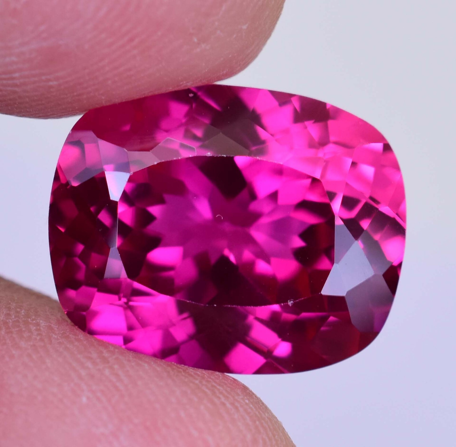 18.80 Ct Natural Mogok Rose Red Ruby Cushion Stunning CERTIFIED Loose Gemstone