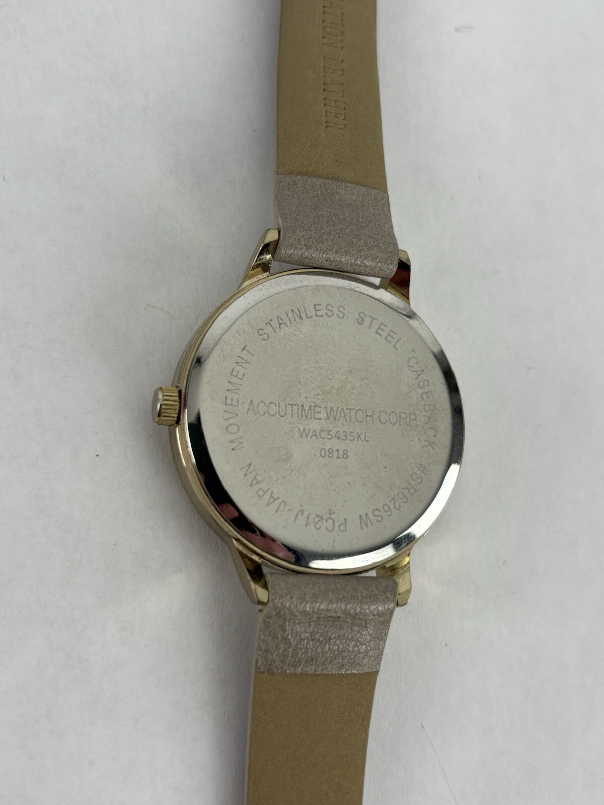Accutime Watch Corp. 38mm Gold Tone Bumblebee Dial Quartz Watch w/Band & Battery