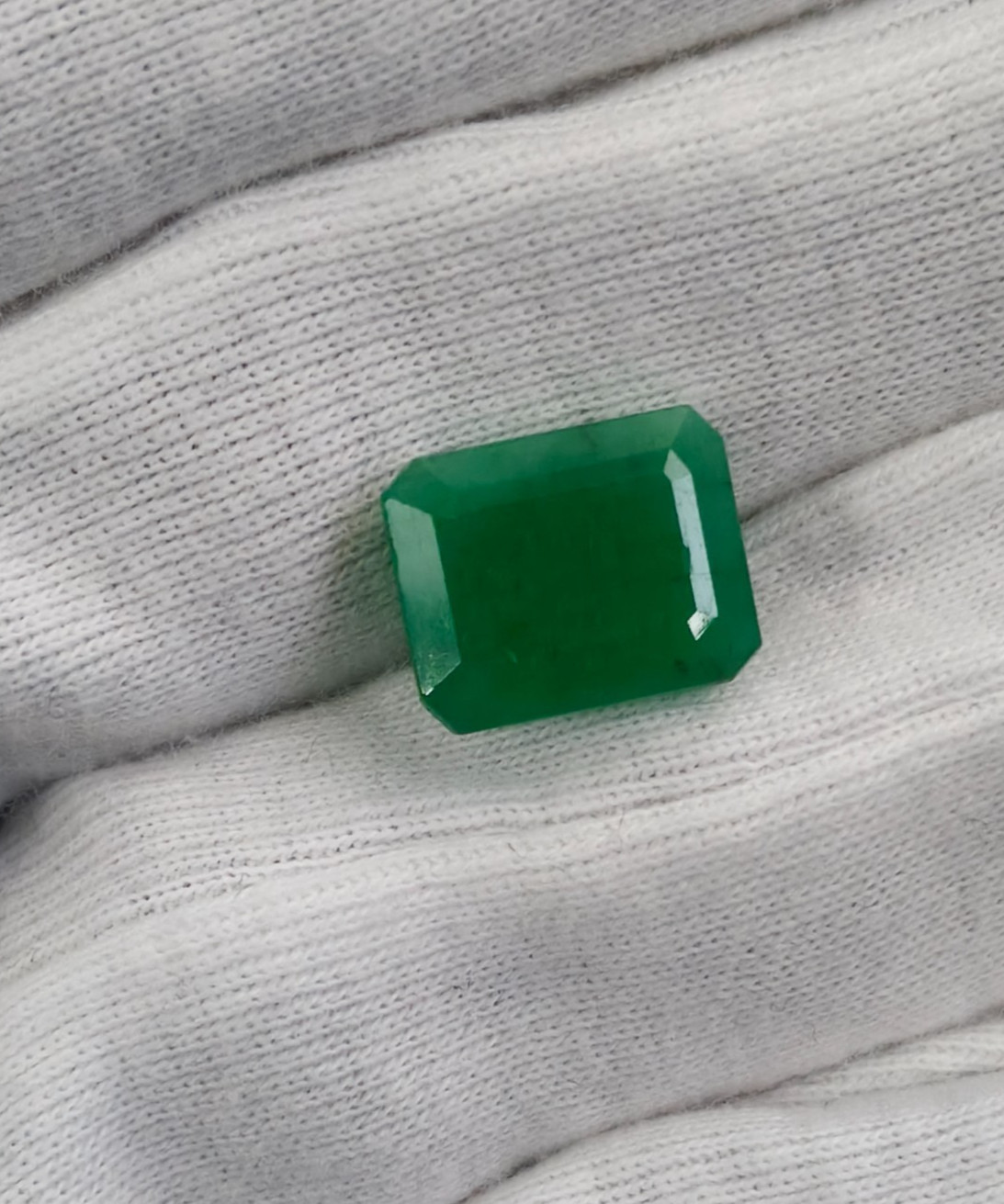 8.05Cts Certified emerald octagon cut loose gemstone 12.03×9.75 mm For Jewelry