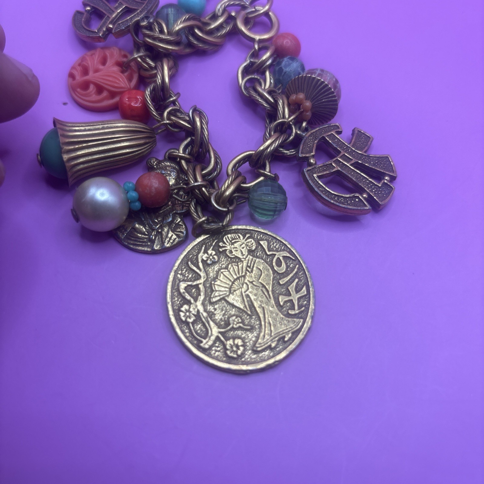 Asian Charms Bracelet Germany?? Vintage 1950’s/60’s
