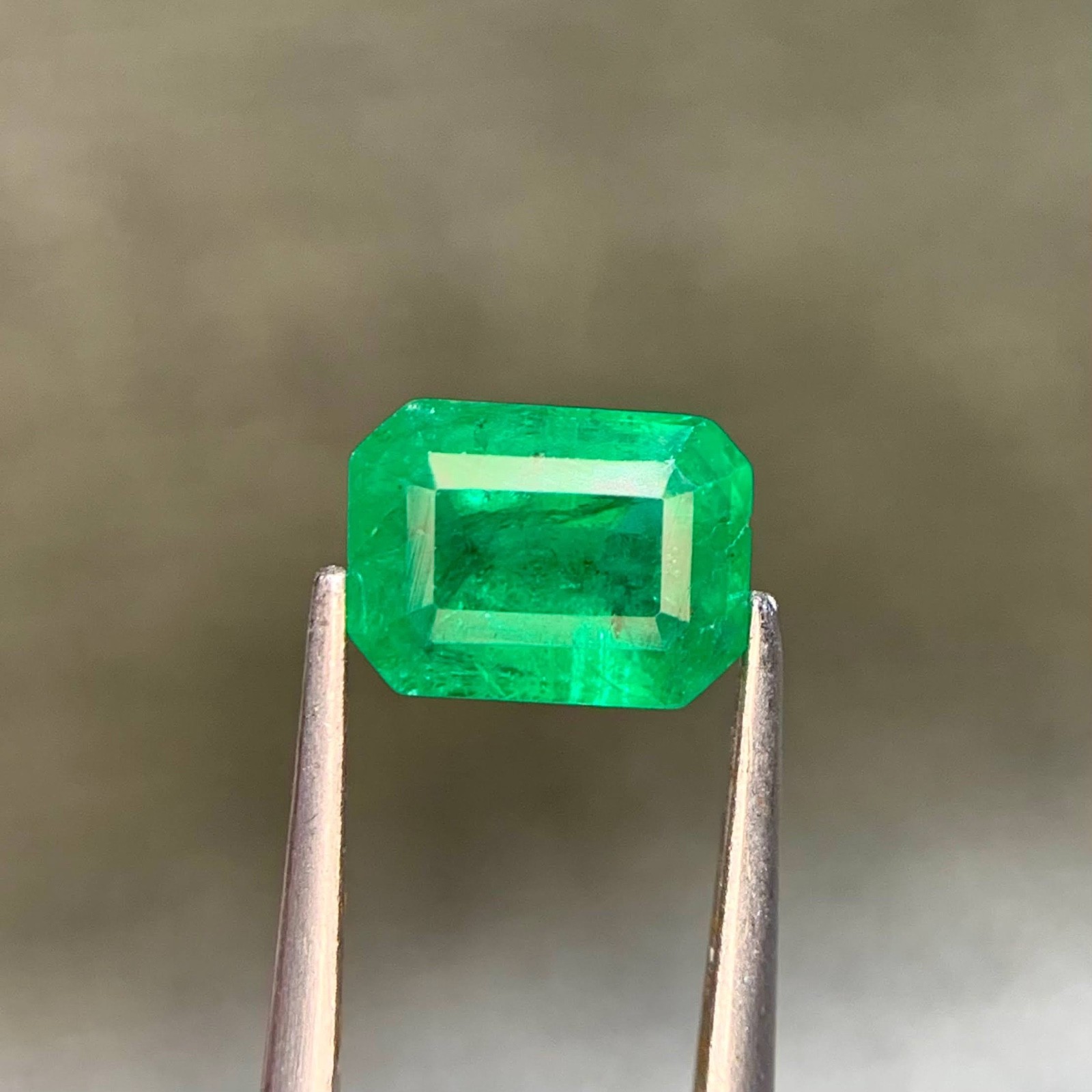 1.26 Ct Natural Zambian Emerald Octagon Step Cut Loose Gemstone Minor Oil SI