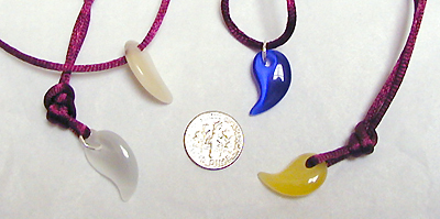 Plain satin necklace cord for magatama necklace
