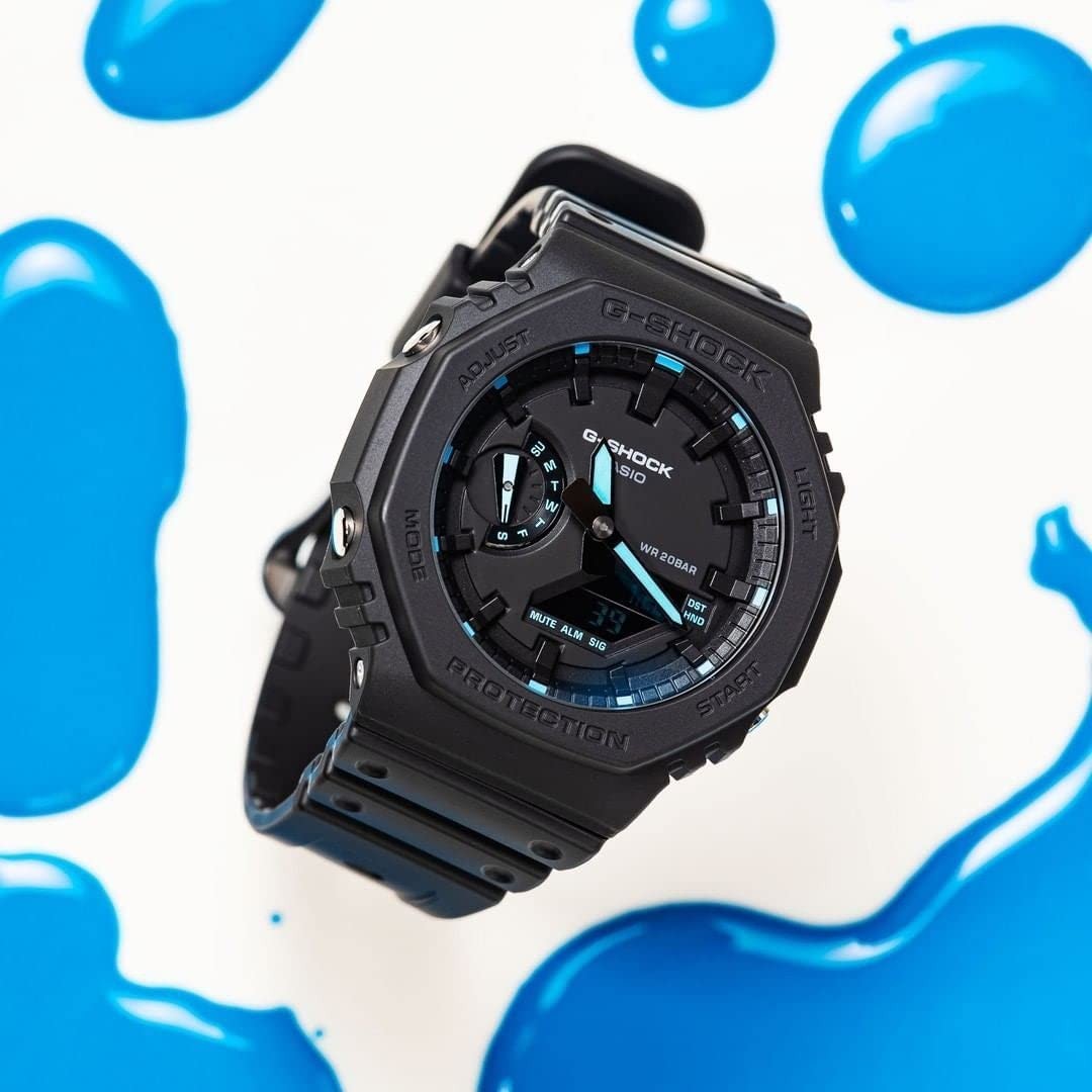 G-Shock GA2100-1A2 Neon Accent Watch Blue, Blue,Japan
