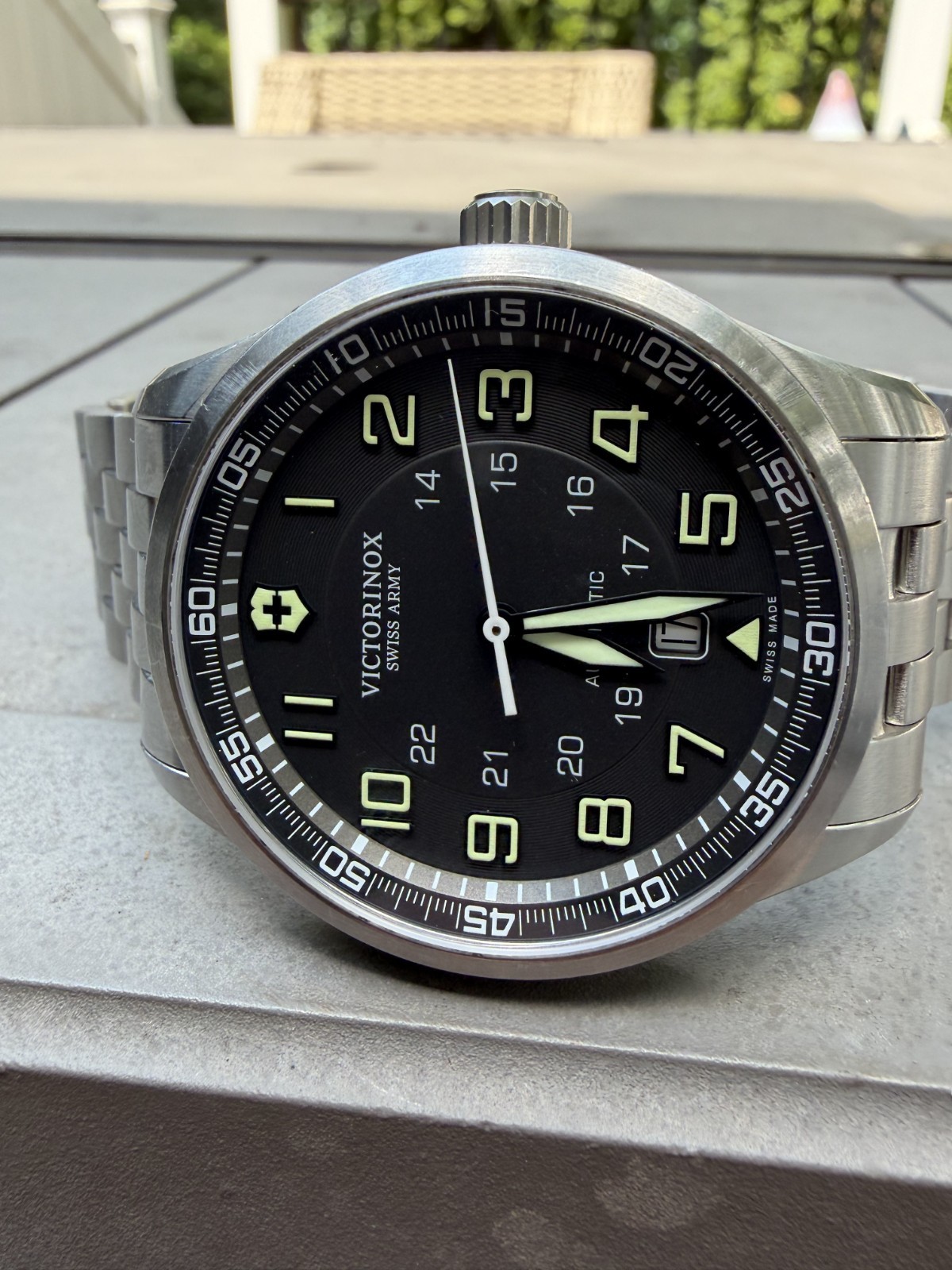 Victorinox Airboss Automatic – 42mm – ETA Movement – Exhibition Caseback
