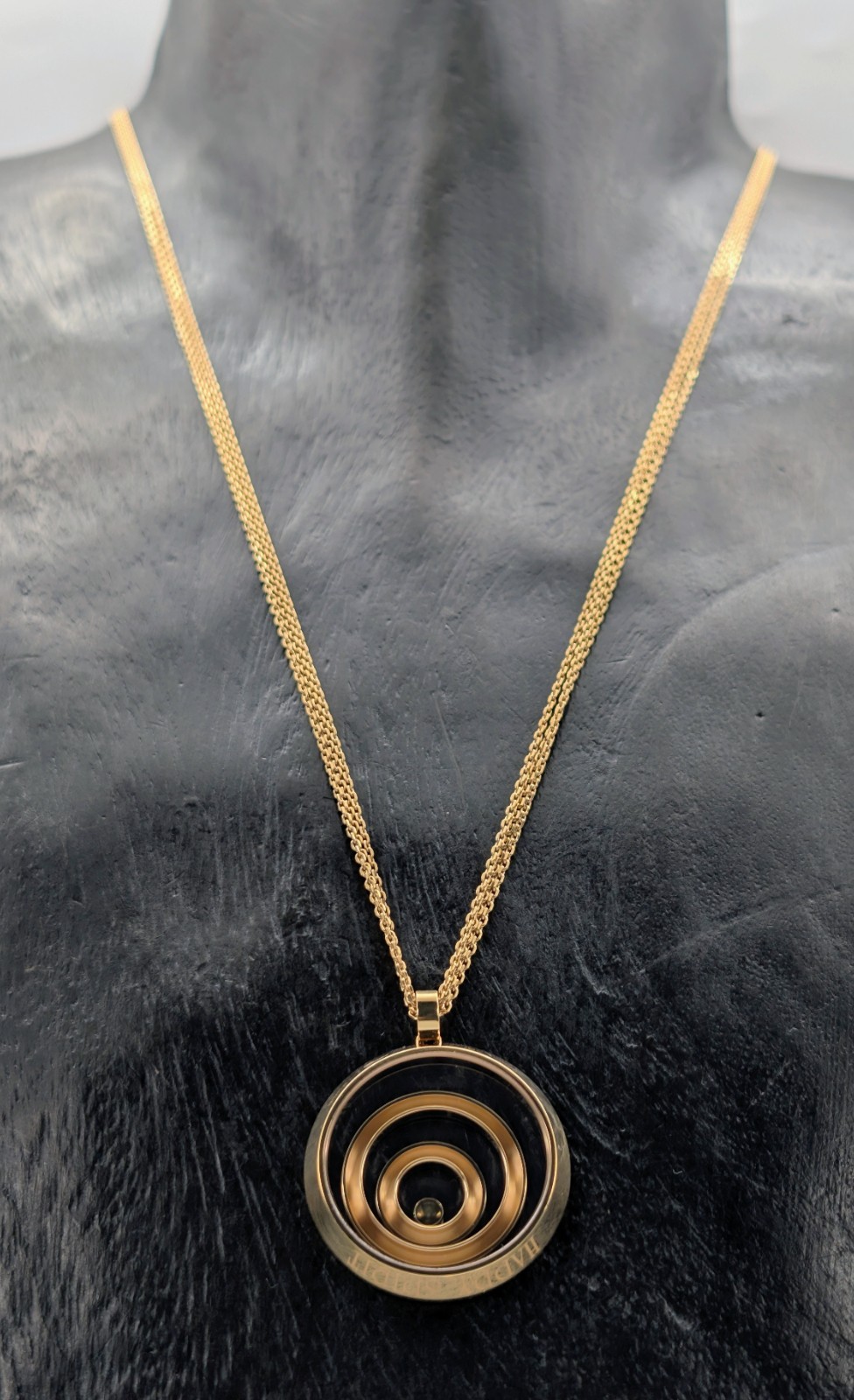 Chopard Happy Spirit Brilliant Pendant Necklace 60cm Yellow Gold 750/18K -33.30g #2019