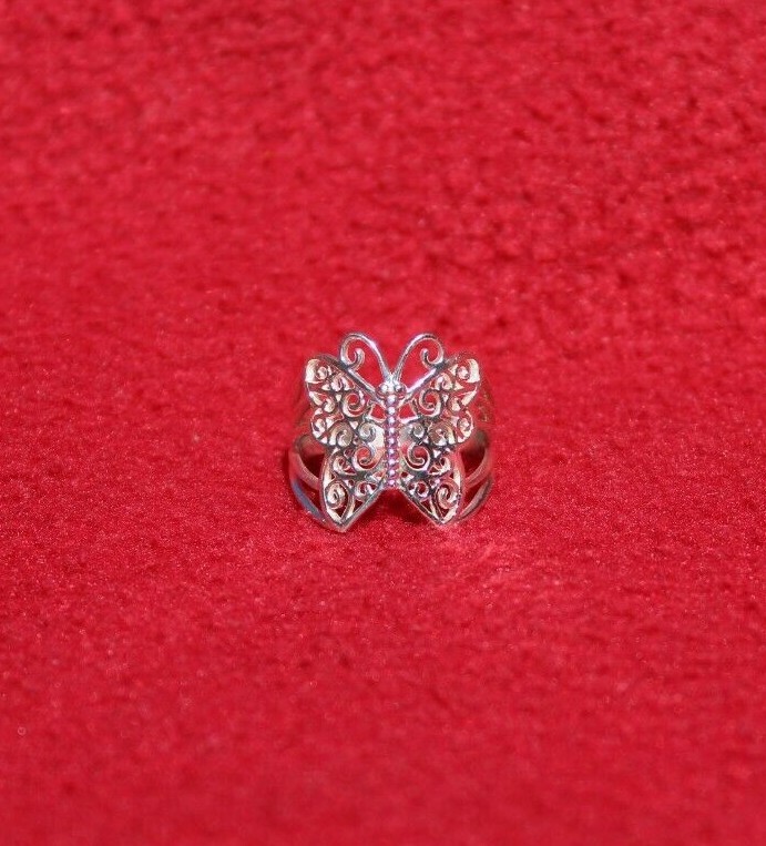 Solid Silver Ring 925 Butterfly Made in UK All Size Available + gift box