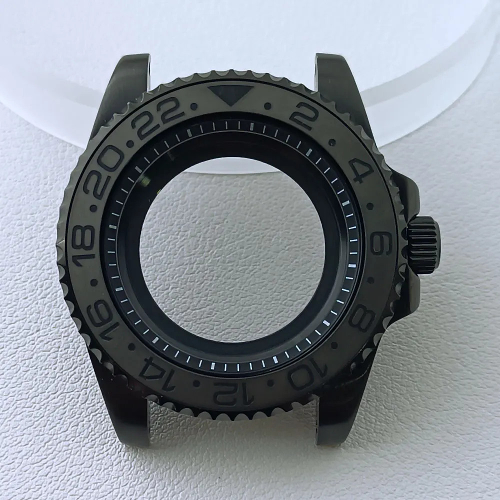 Watch Case 40.5mm Silvery Full-Body Mirror Finish Sapphire 28.5mm Dial For NH35