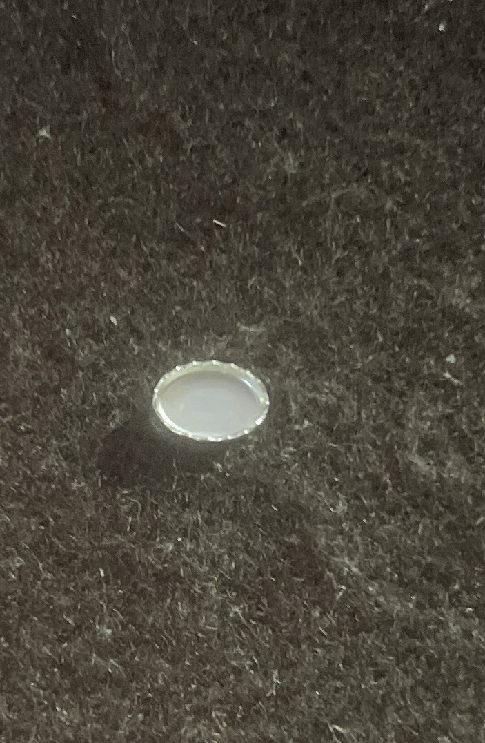 One 6x4mm Oval Serrated Sterling Silver Bezel Cup Setting 32gauge 4x6mm