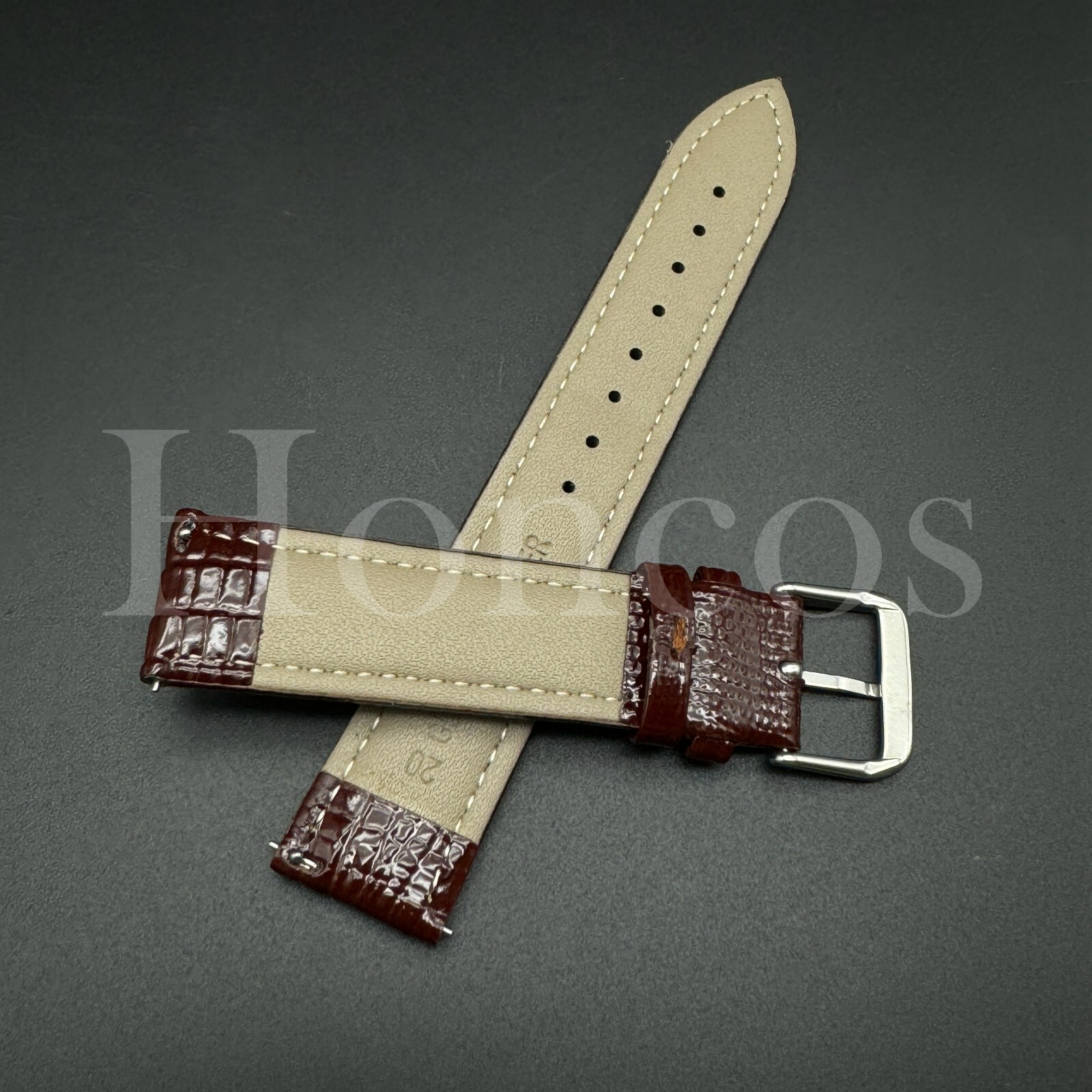 18 20 22 MM Genuine Leather Lizard Watch Band Strap Quick Release Fits Seiko BN