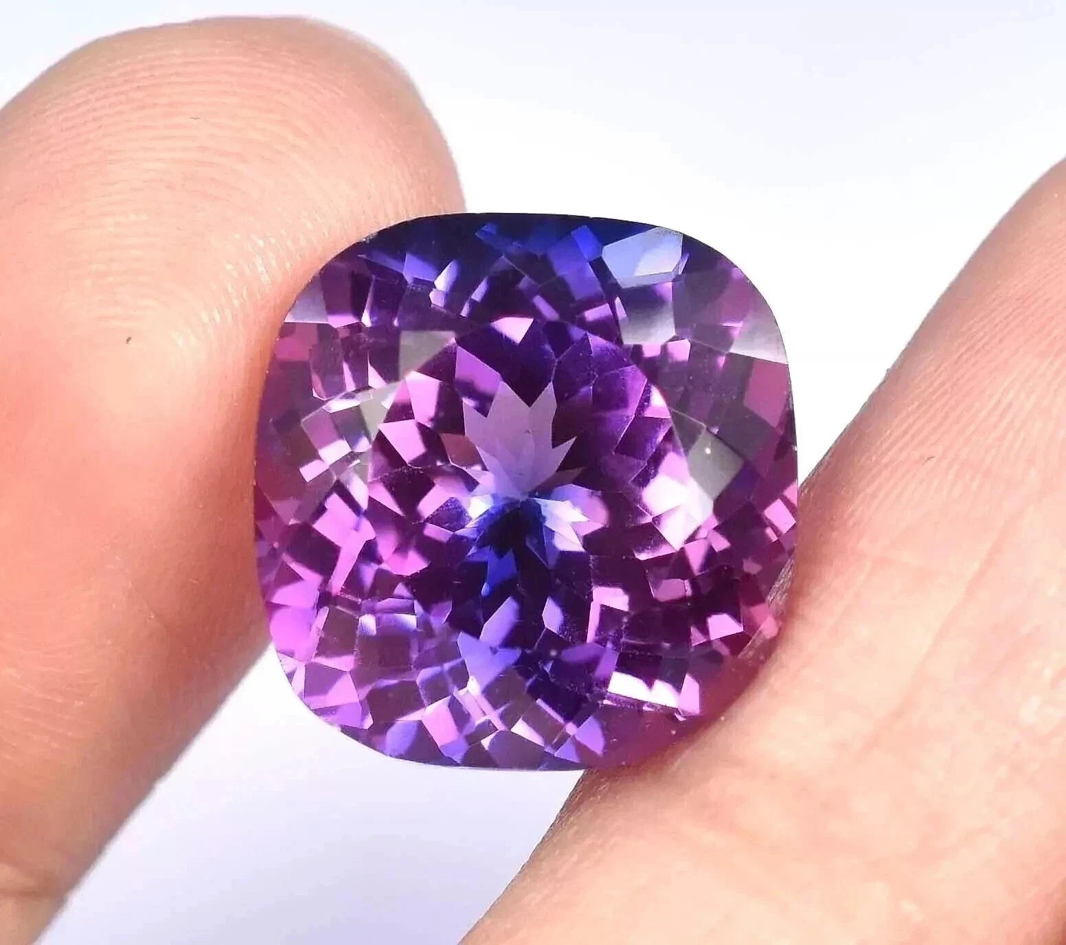 Natural EGL Certified 10 Ct Purple Blue Sapphire Cushion Cut Loose Gemstone AAA+