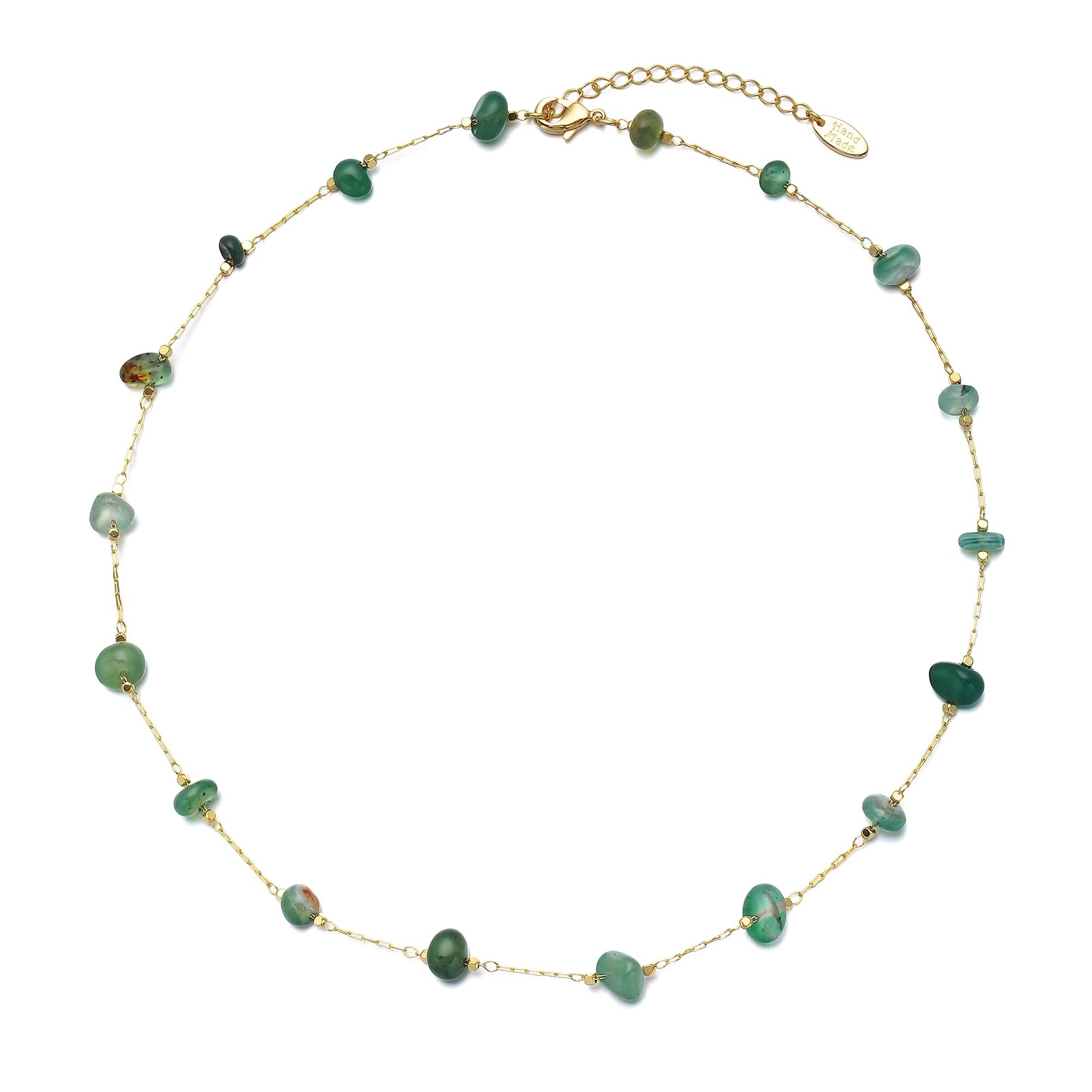 Beaded Choker Necklaces, Handmade Healing Crystal Stone Choker Colorful Boh – 01