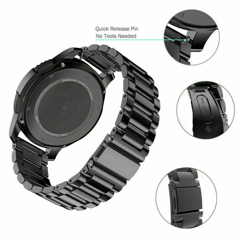 For Fitbit Versa 4 3 / Fitbit Sense 1 2 Stainless Steel Watch Band Strap + Tool