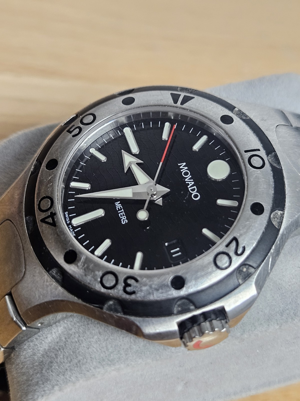 Movado Series 800 Black Dial Watch