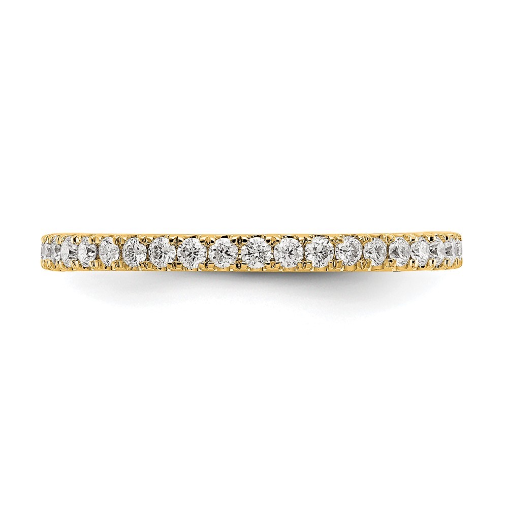 14K Yellow Gold 1/2 Ct Lab Grown Diamond Complete Eternity Band Ring Size 7
