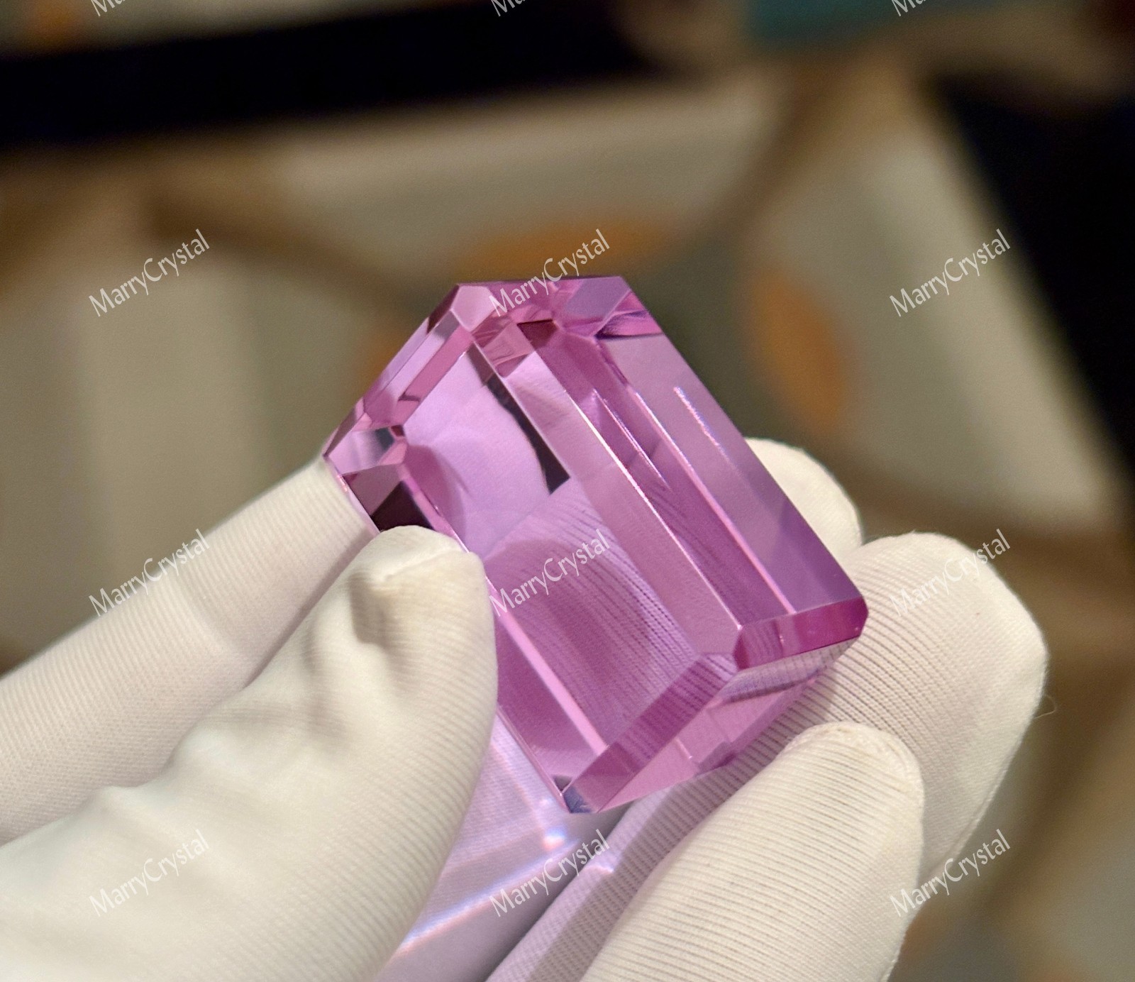 80 Ct 3-Color Change Glass Cube, Purple Blue Grape Juice Loose Gemstone
