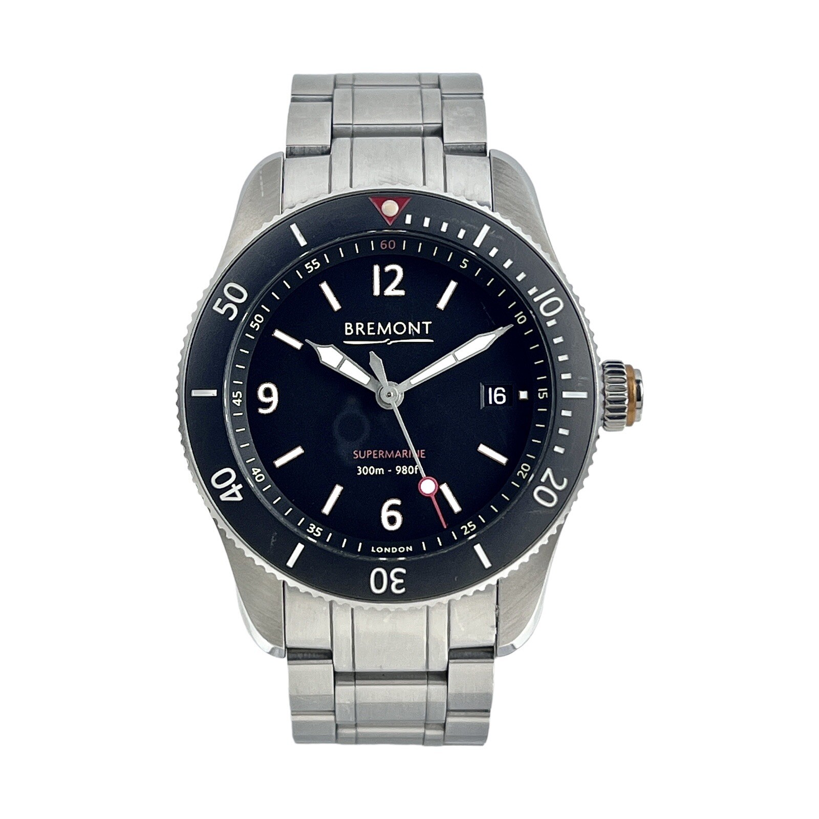 Bremont Supermarine Type 300 Automatic 40mm Steel Mens Watch Date S300/BK