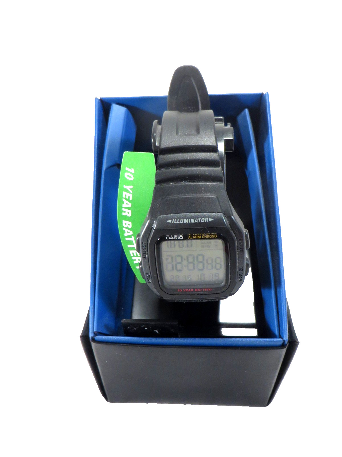 Casio Watch Black Band & Face Digital W96H1BVOS New in Box