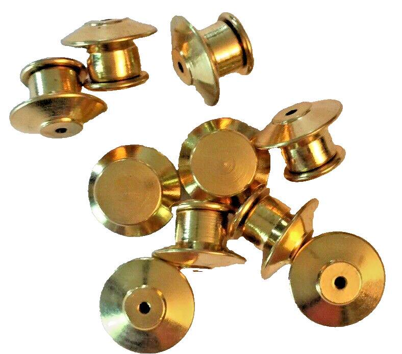 10 Locking Pin Backs for Disney Biker Gold Police Scouts Military Keeper