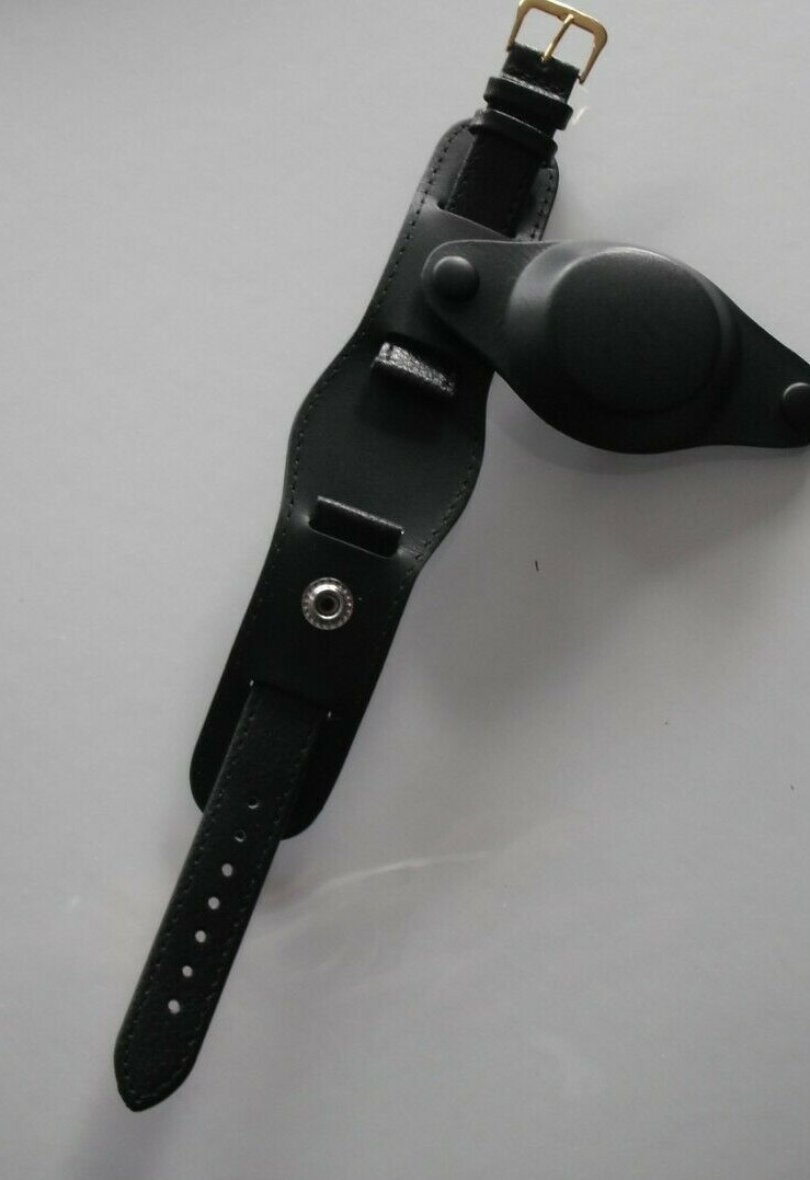 Military Genuine Leather Watch Strap with COVER XXX-LONG 285mm “Luftwaffe/Bund”