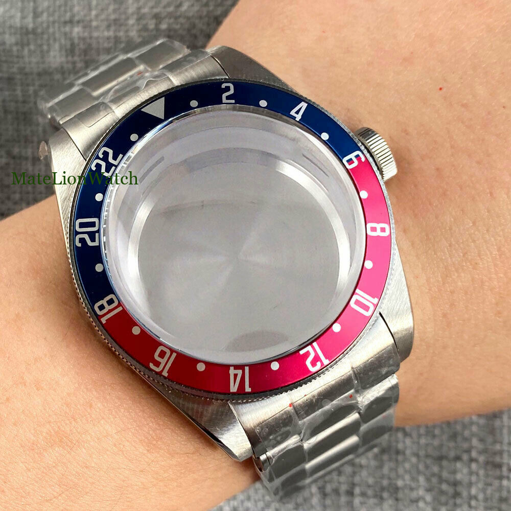 41mm 316L Mens Watch Case Fits NH35A NH36A ETA 2824 ST2130 PT5000 Sapphire Glass