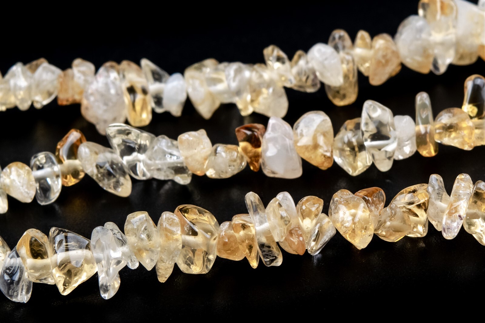 4-10MM Citrine Pebble Chips Grade A Genuine Natural Loose Beads 15.5″