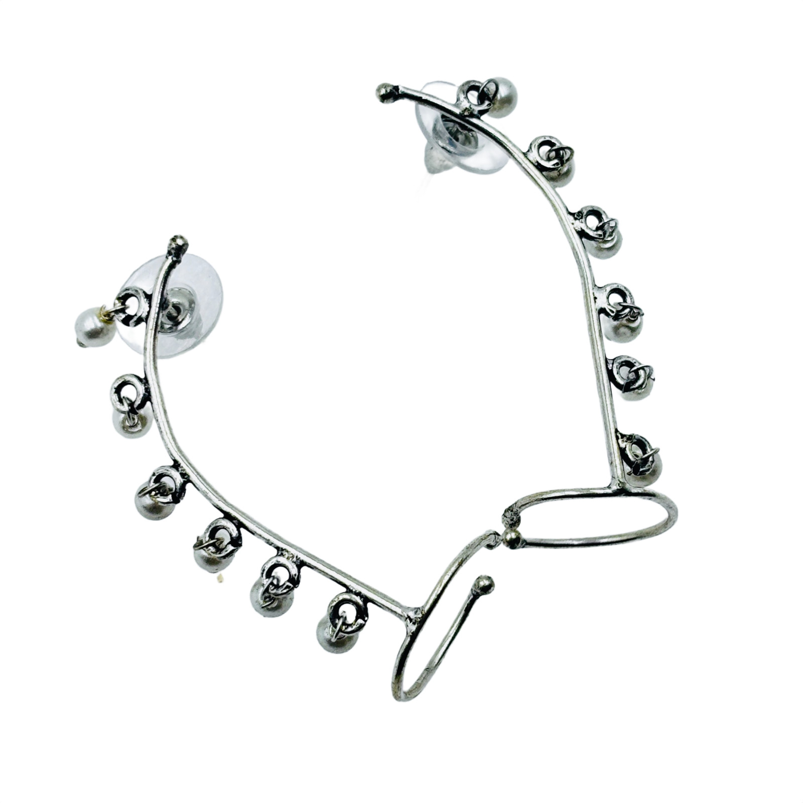 Beautiful Silver Plated Bugadi Earring , Ear Cuff For Women / Indian jewelry