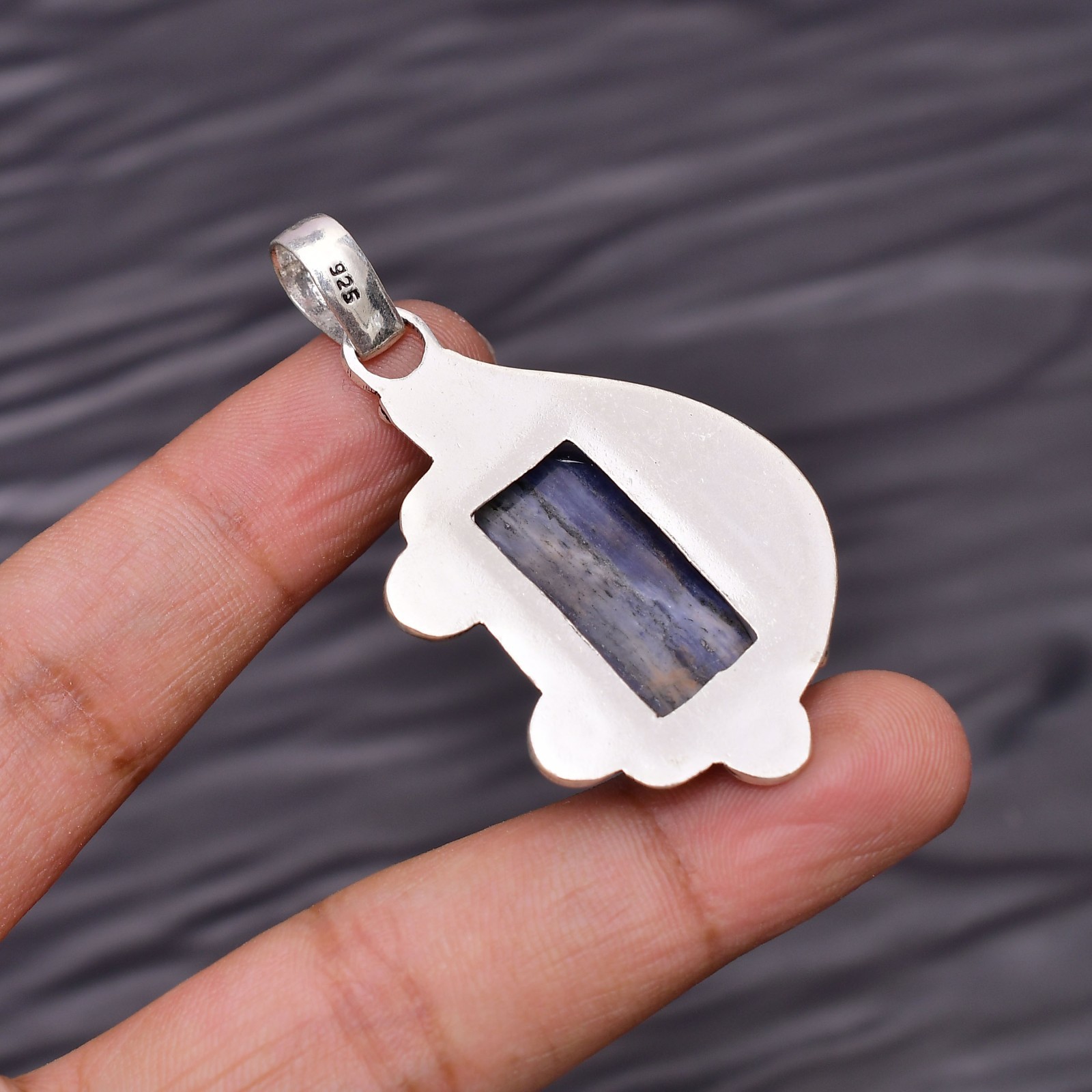 Sodalite Gemstone 925 Sterling Silver Jewelry Pendant 2.08″