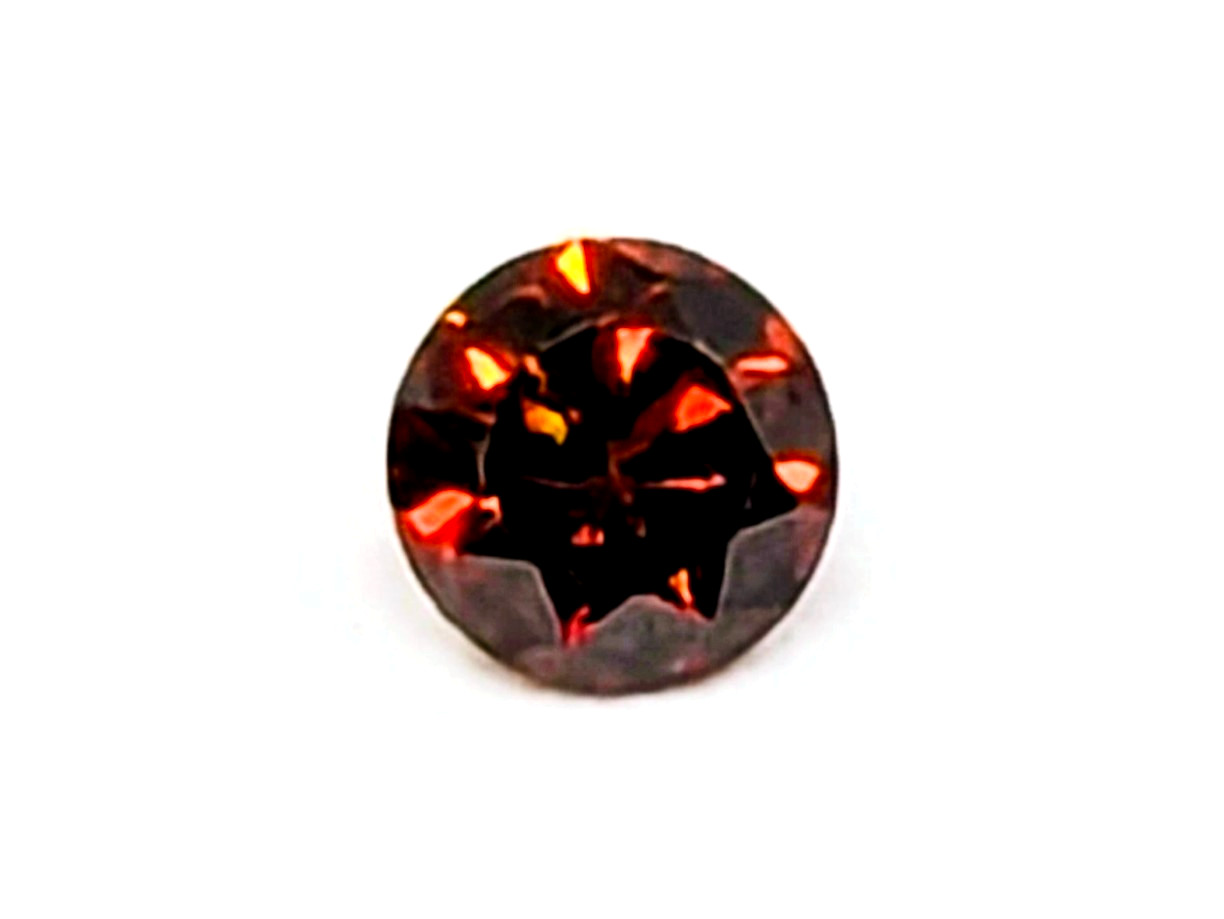 Natural Deep Amber Red Diamond Round VS AAA+ Extra Fine 1mm to 3mm
