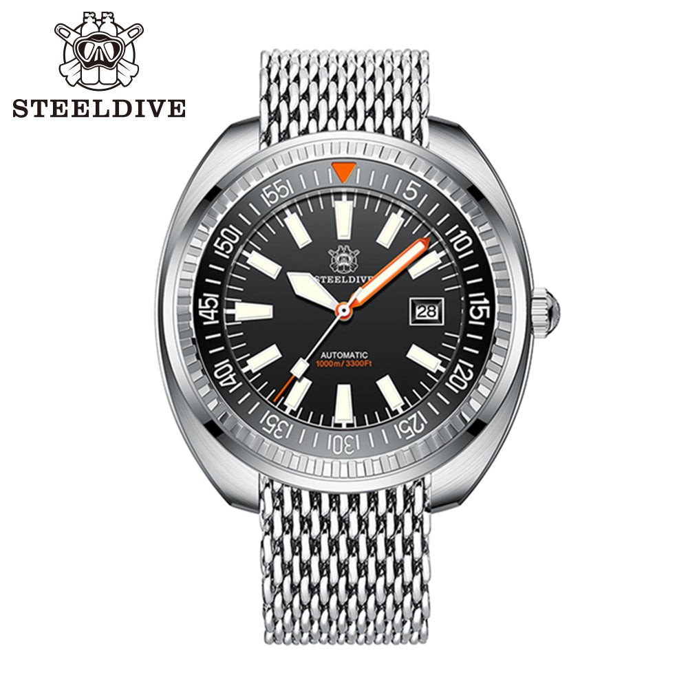 STEELDIVE SD1983 Mens 49mm 1000M Automatic Dive Watch NH35 Steel