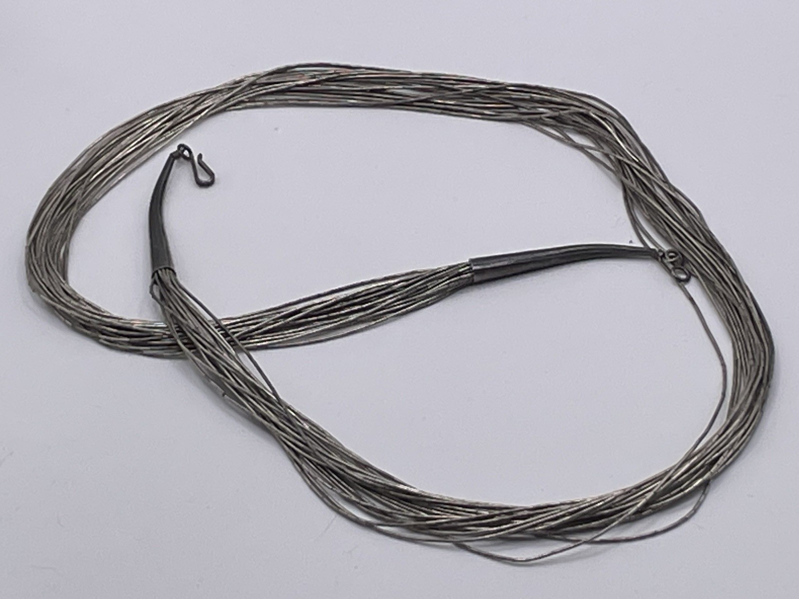Vintage Liquid Silver Necklace 20 Strand 24 1/2″ Sterling Silver READ
