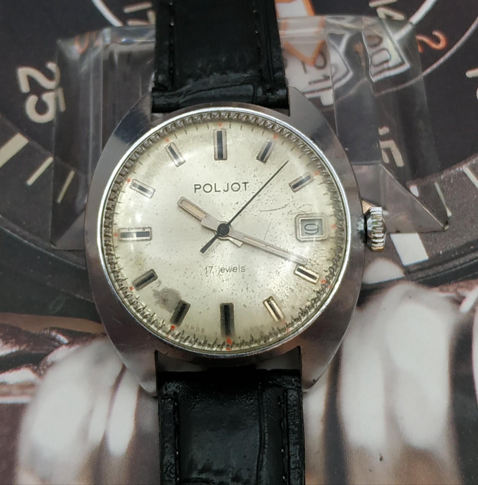 Dress Men’s Watch POLJOT Vintage USSR Mechanical SERVICED Retro Soviet Union ☭