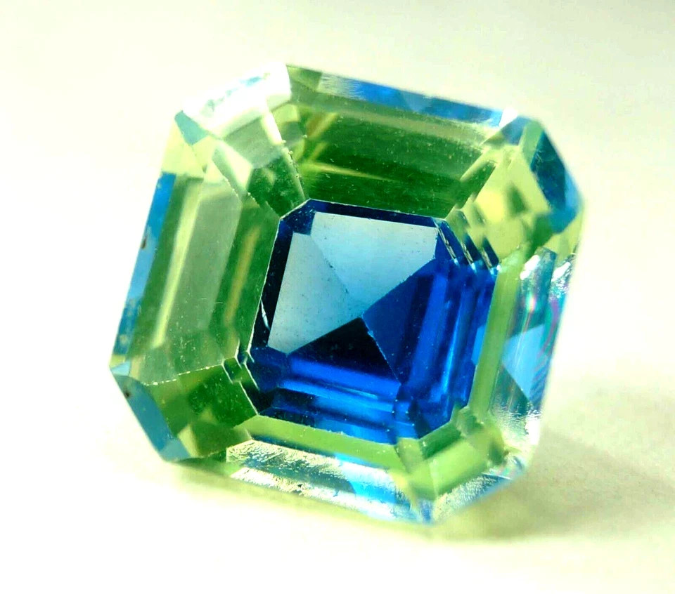 10.45 CT+ Natural Bi-Color Pitambari Sapphire Asscher Loose Certified Gemstone