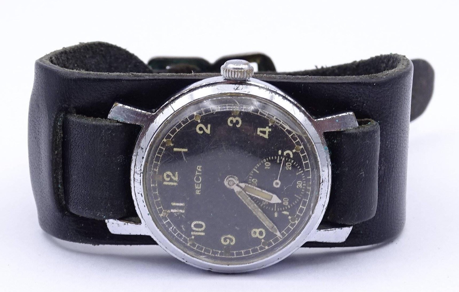 Rare RECTA CAL. G1 Luftwaffe Military Wehrmacht WWII MECHANICAL WRISTWATCH