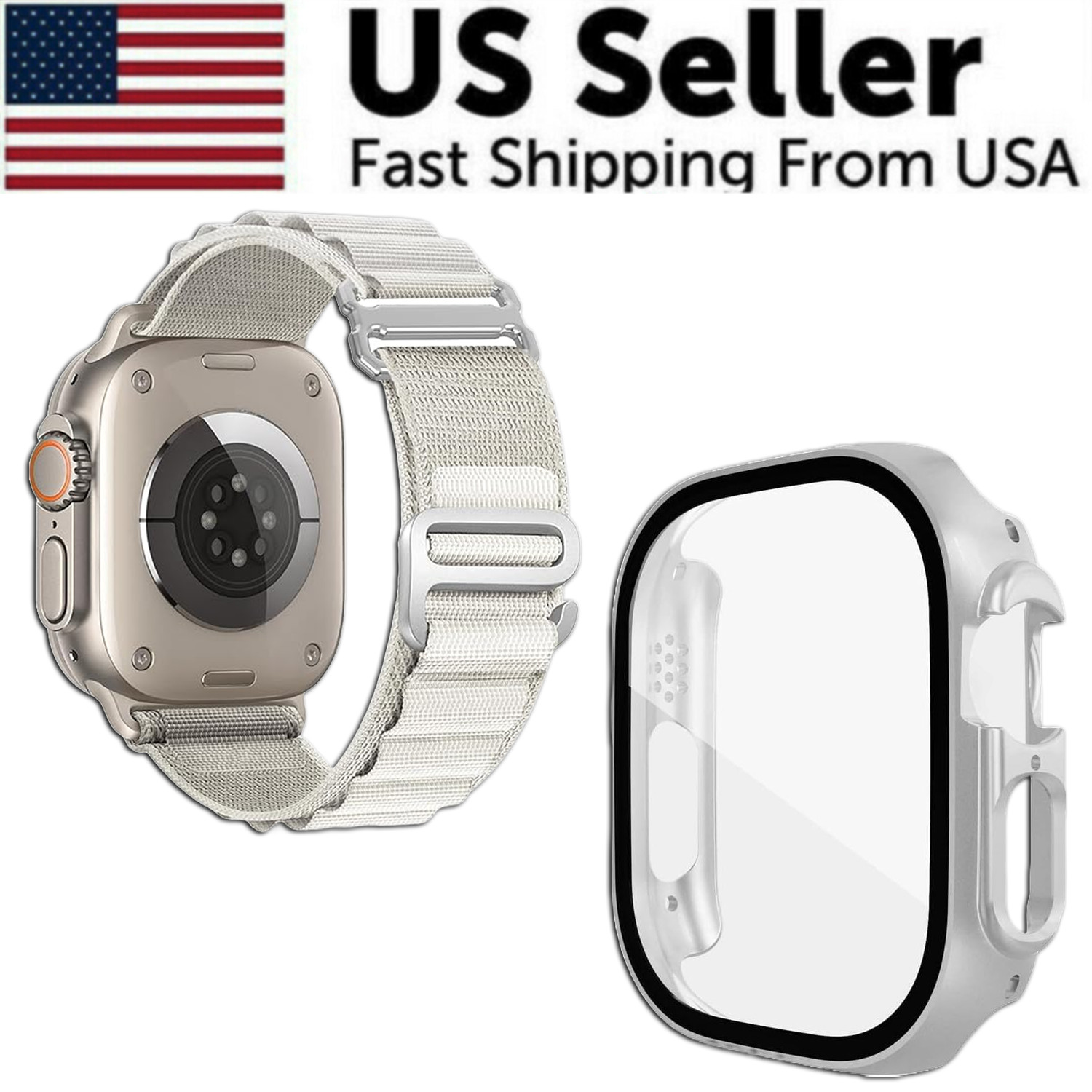 Nylon Trail Loop Watch Band Strap For Apple Watch Ultra 2 9/8/7/6/SE 44/45/49mm