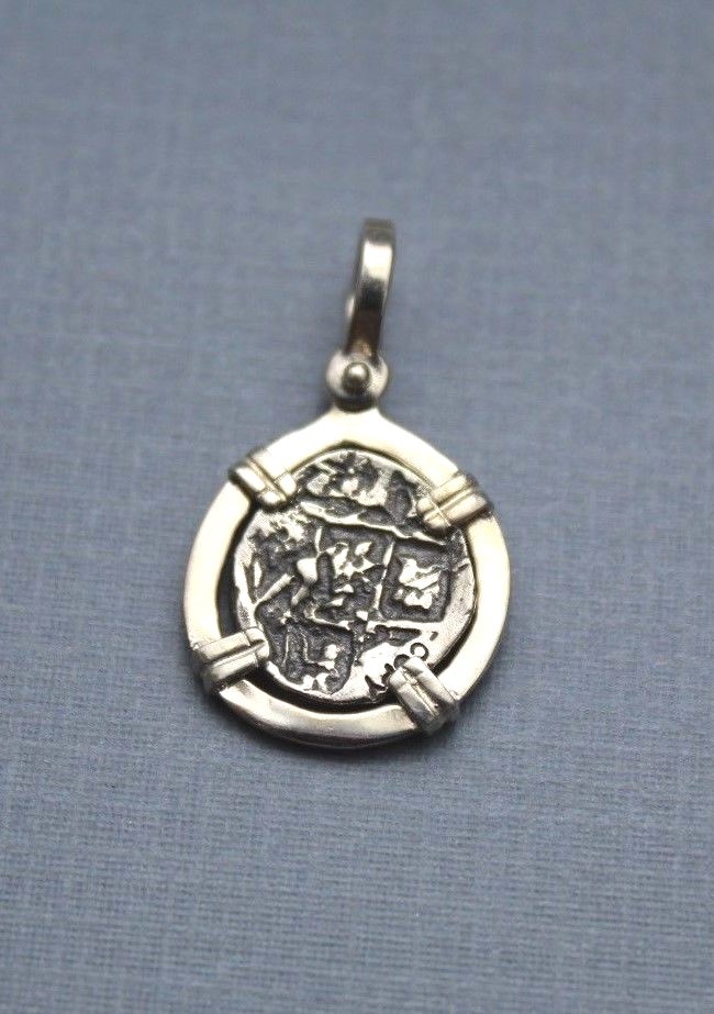 ATOCHA Coin Pendant 925 Sterling Silver Sunken Treasure Shipwreck Coin Jewelry