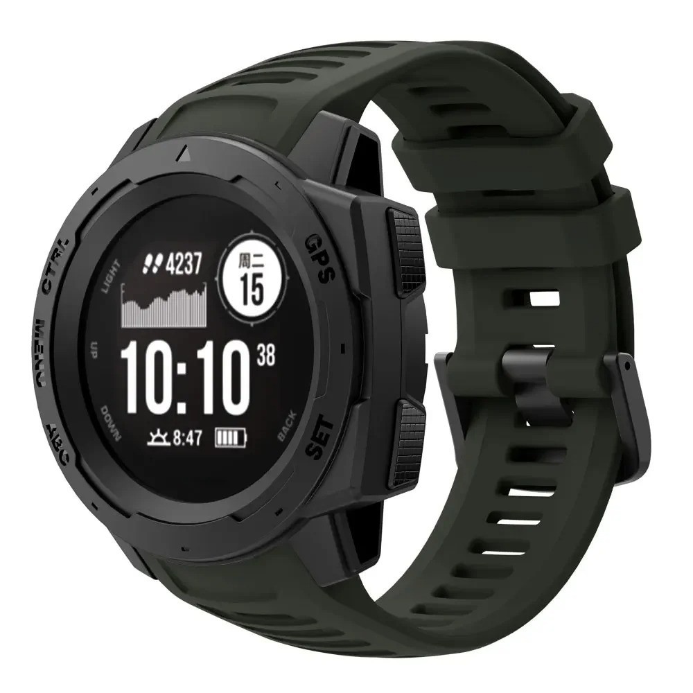 Silicone Rubber Watch Strap Band With Tool for Garmin instinct