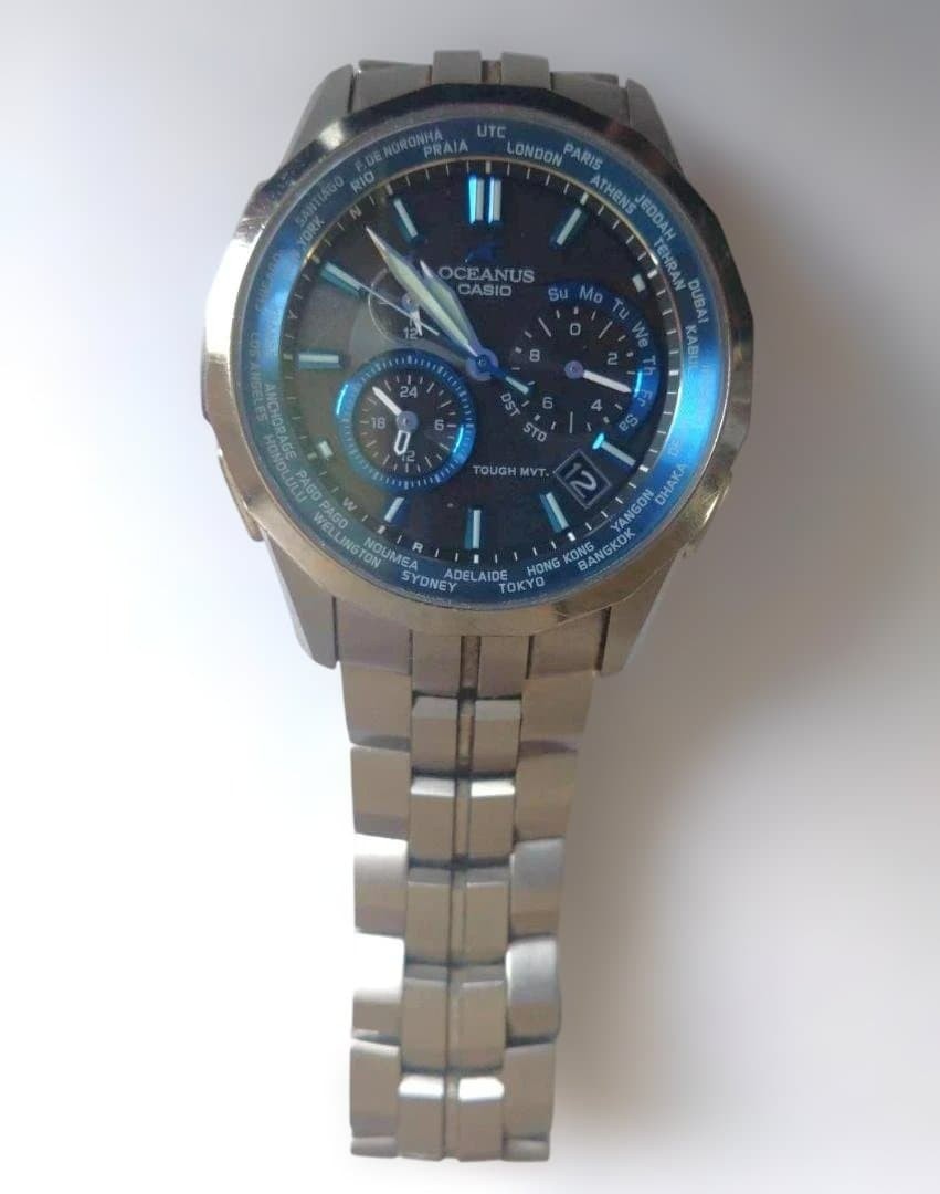 Casio Oceanus Manta OCW-S1400-1AJF Solar Atomic Multiband 6 Titanium Watch Japan